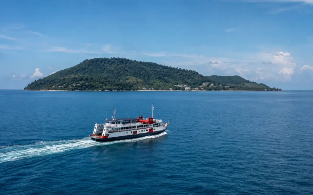 Ferry entre Koh Samui et Koh Phangan dans le golfe de Thaïlande