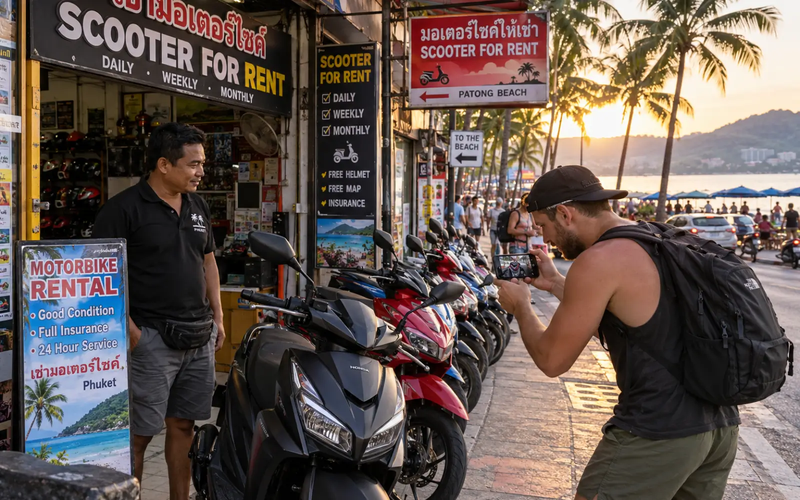 Louer un scooter à Phuket sans arnaque : jet-ski, Pattaya et bons réflexes